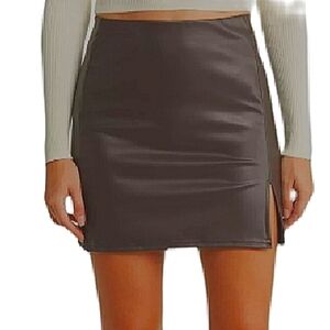Brown Faux Leather Mini (0217)